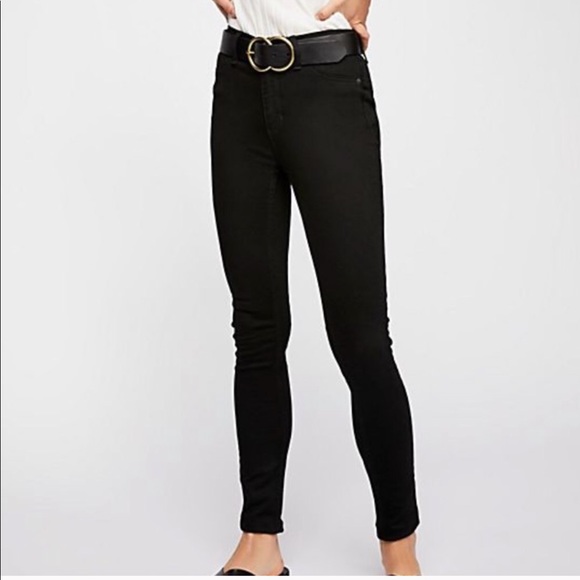 free people jeans black